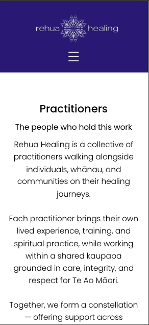 Rehua Healing on mobile
