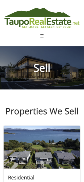 Taupo Real Estate on mobile