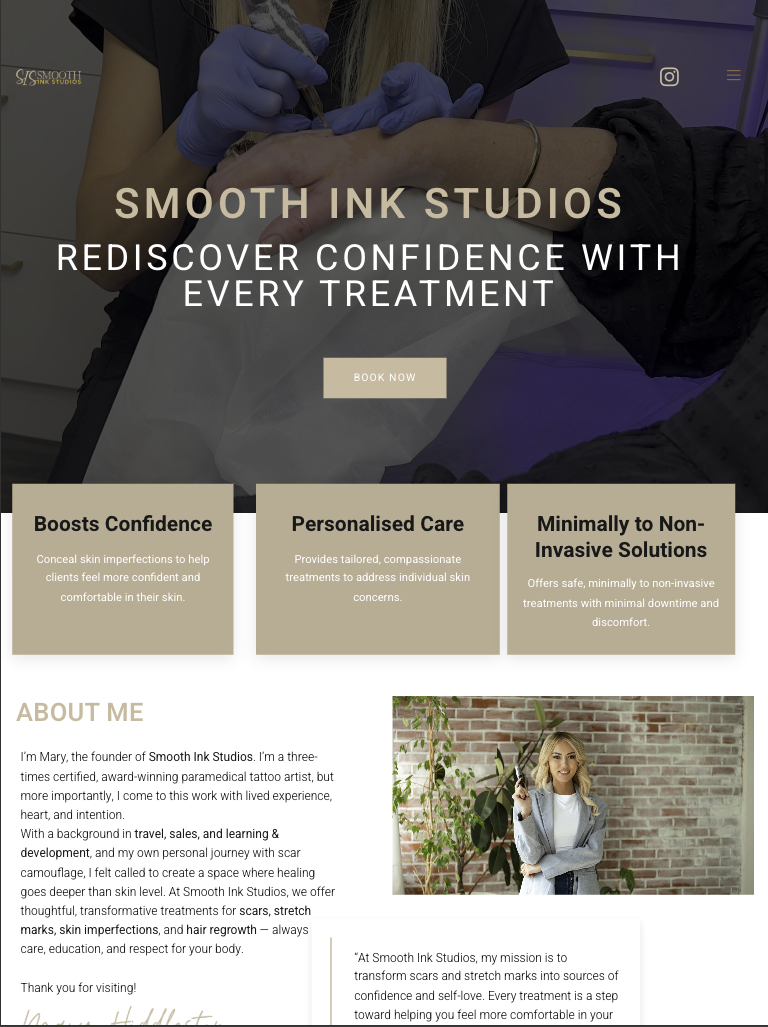 Smooth Ink Studios on tablet