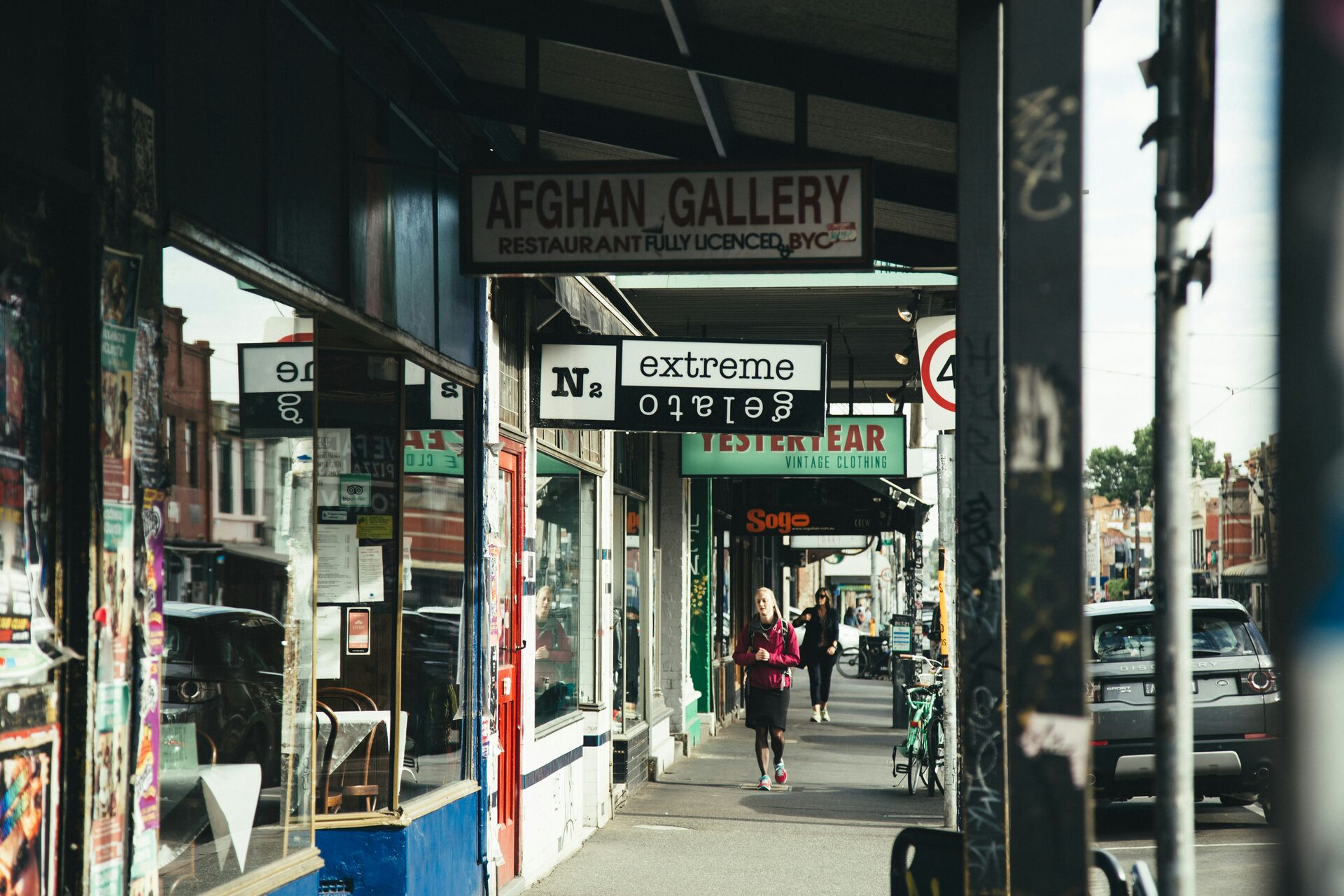 A New Zealand high street with local small businesses